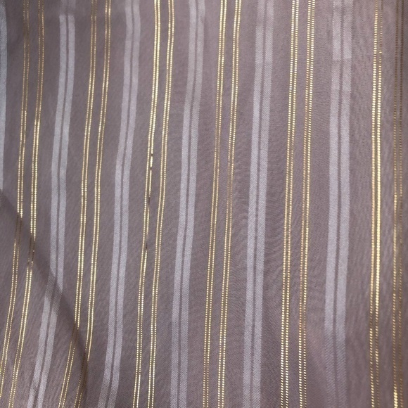 Banana Republic pink & gold metallic striped 3/4 sleeve blouse in size XS - Picture 2 of 3